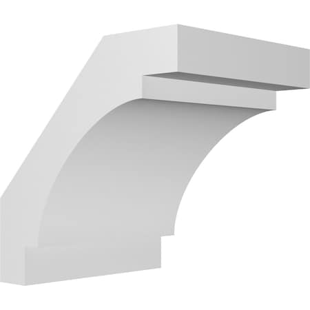 Ekena Millwork 3 1/2-in. W x 44-in. D x 44-in. H Merced Architectural Grade PVC Knee Brace BRCP035X44X44MRC